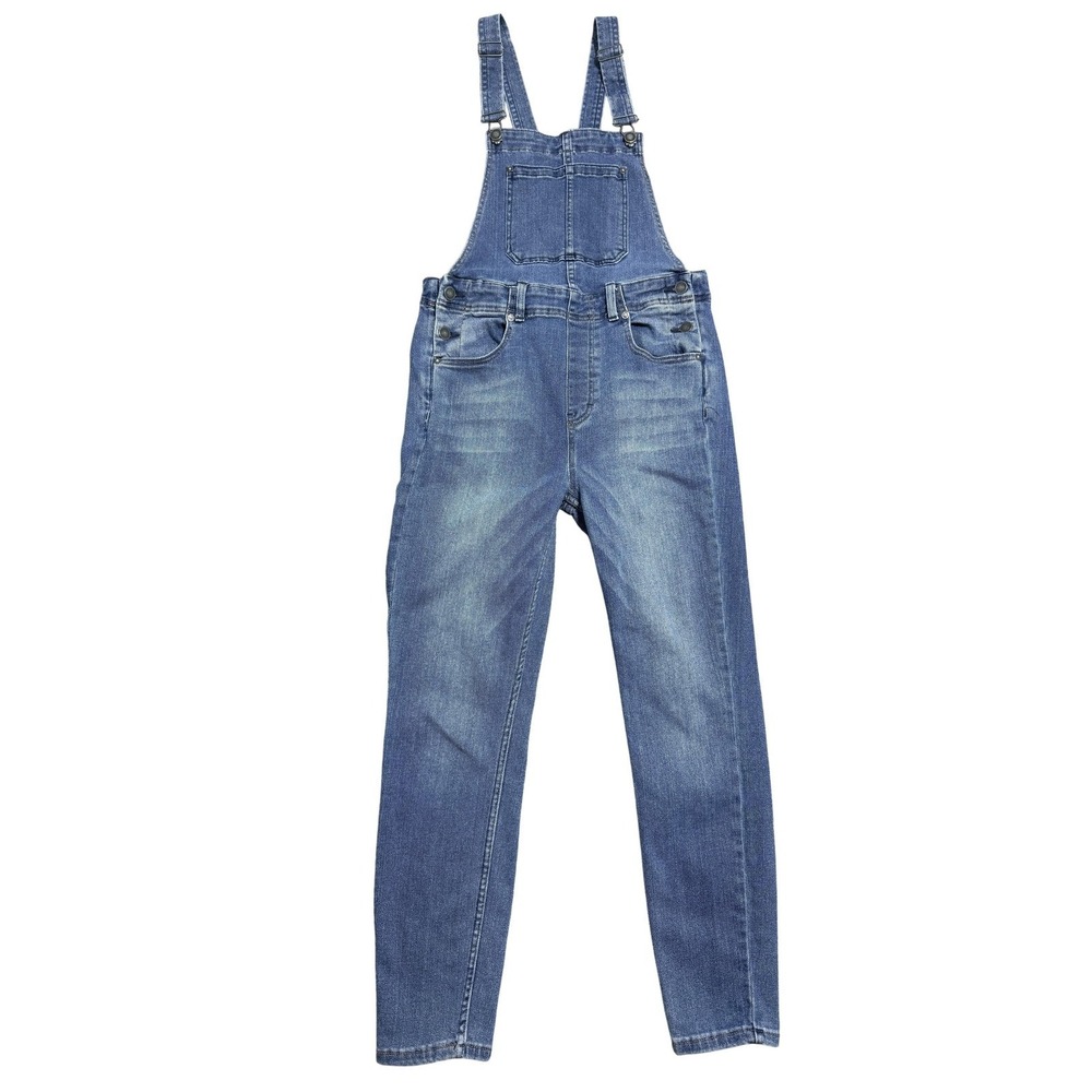 We The Free Overalls‎ Womens 29 Blue Denim Mid Rise Stretch Slim Bib Jeans Pants